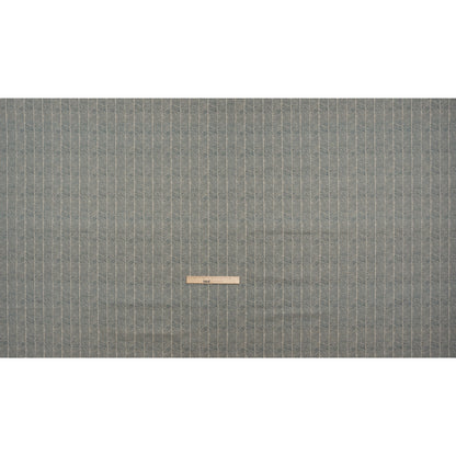 Brushed Cotton and Linen Canvas - Indigo Painterly Herringbone - British Imported Full