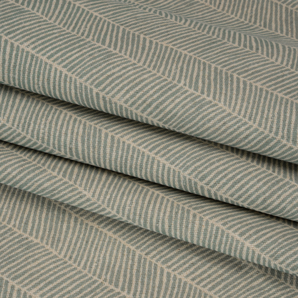 Brushed Cotton and Linen Canvas - Seasalt Painterly Herringbone - British Imported Folded