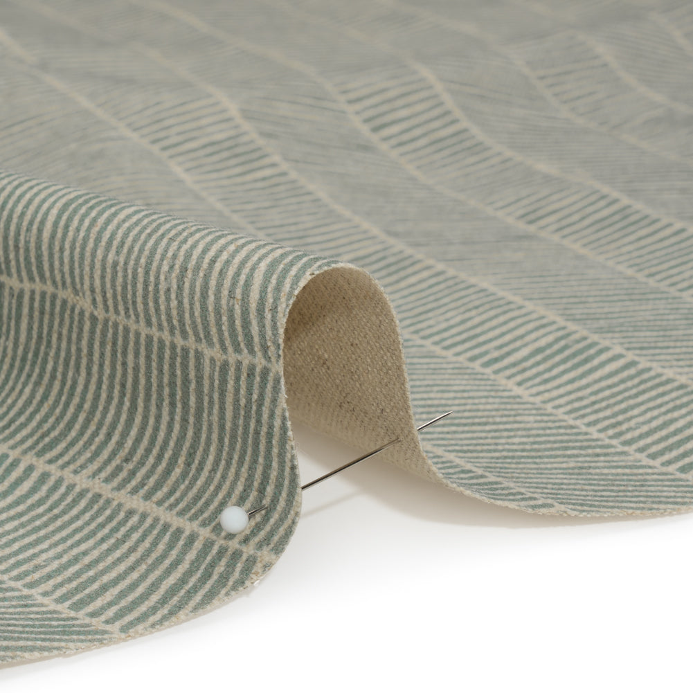 Brushed Cotton and Linen Canvas - Seasalt Painterly Herringbone - British Imported Detail