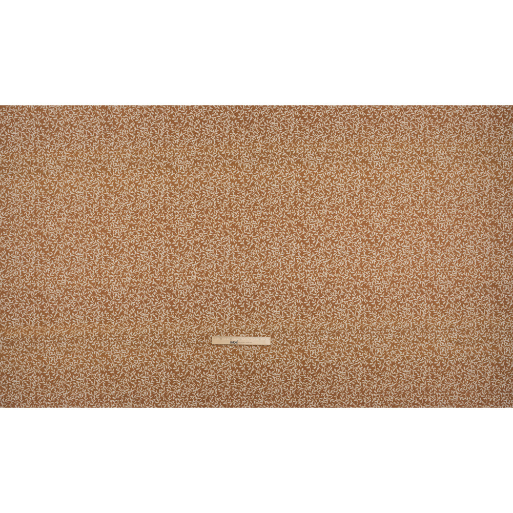 Brushed Cotton and Linen Canvas - Spice Little Vines - British Imported Full