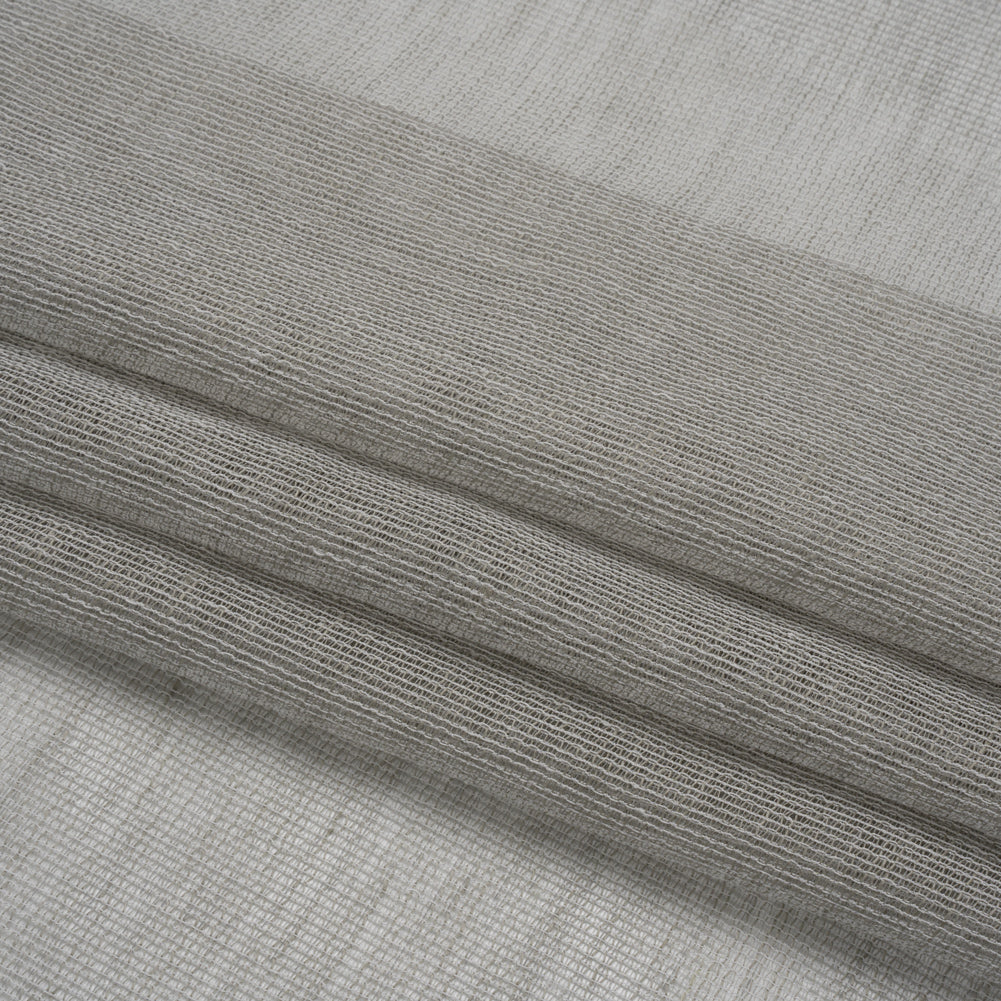 Mesh Drapery Sheers Fabric 118" - Pebble - British Imported Folded