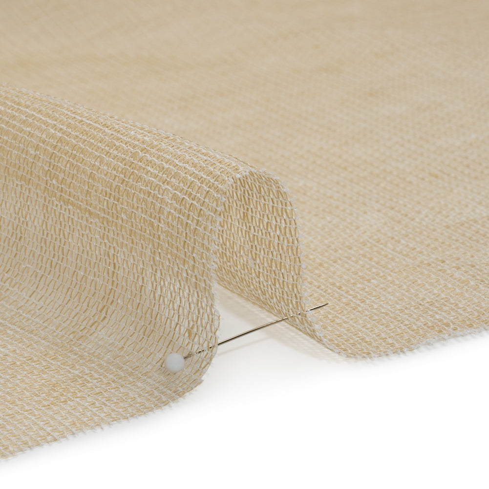 Mesh Drapery Sheers Fabric 118" - Sand - British Imported Detail