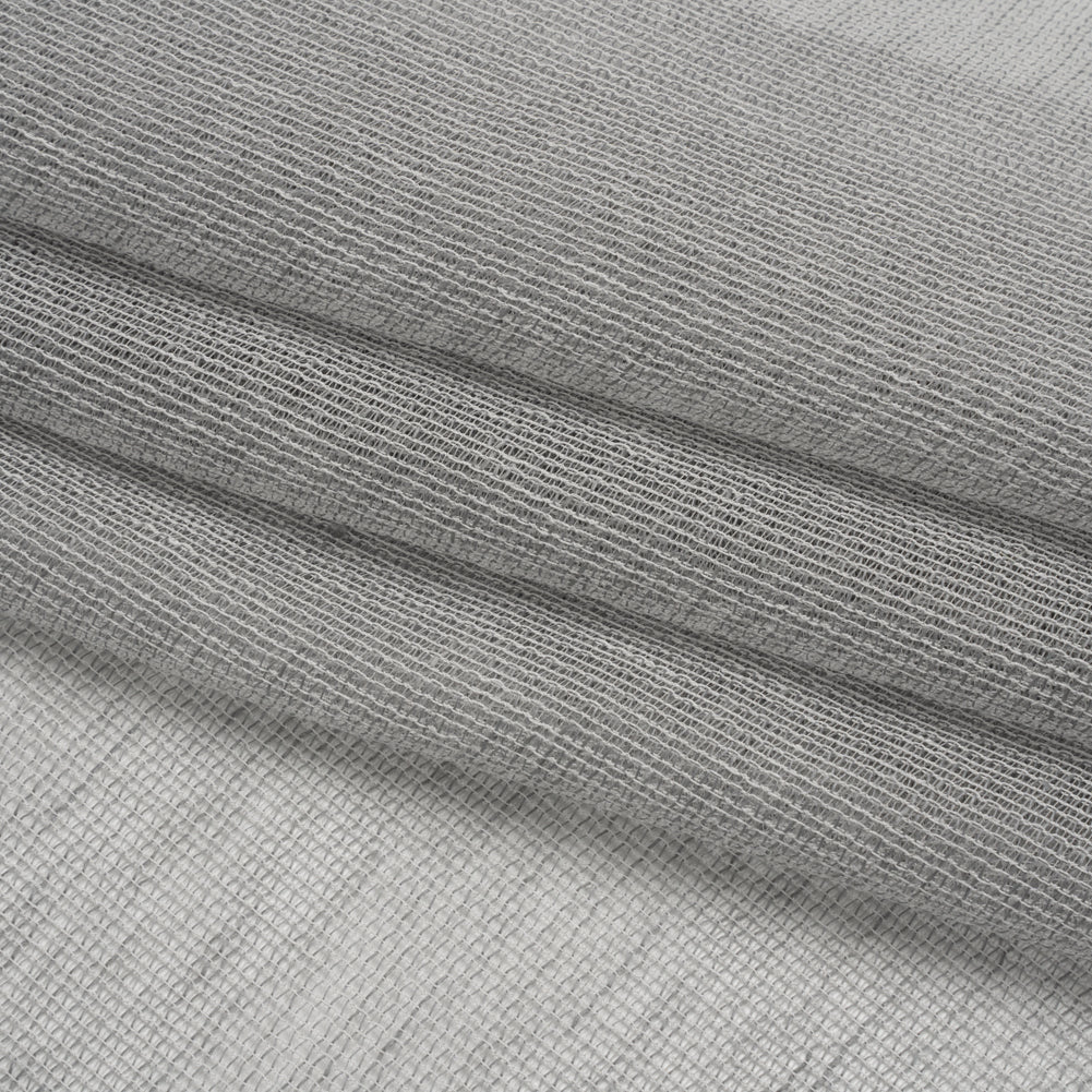 Mesh Drapery Sheers Fabric 118" - Slate - British Imported Folded