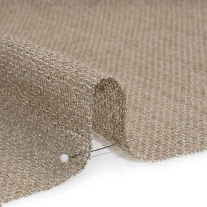 Boucle Burlap-Like Sheer Drapery Woven 118" - Driftwood - British Imported Detail