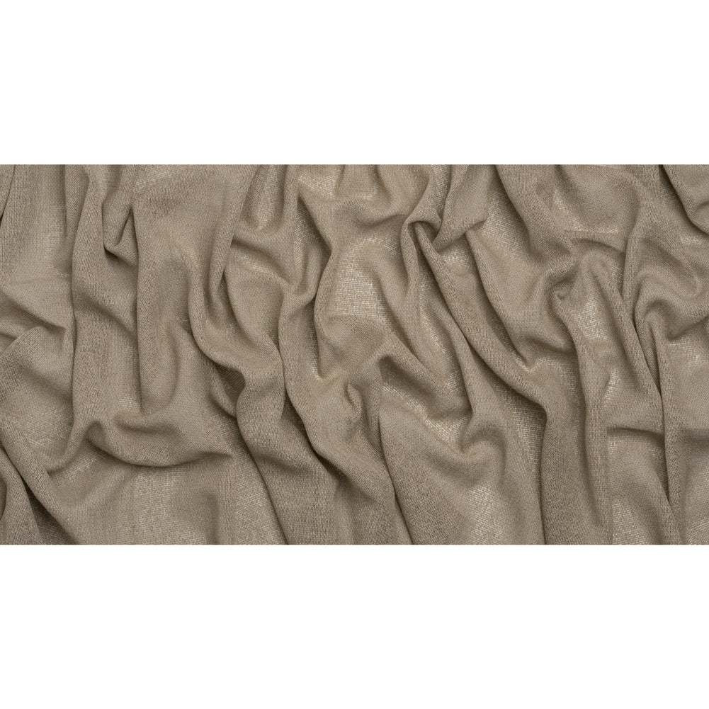 Boucle Burlap-Like Sheer Drapery Woven 118" - Driftwood - British Imported Full