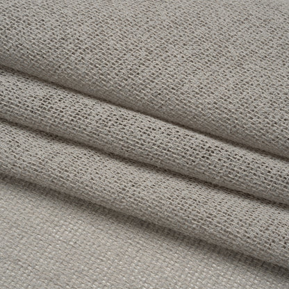 Boucle Burlap-Like Sheer Drapery Woven 118" - Pebble - British Imported Folded