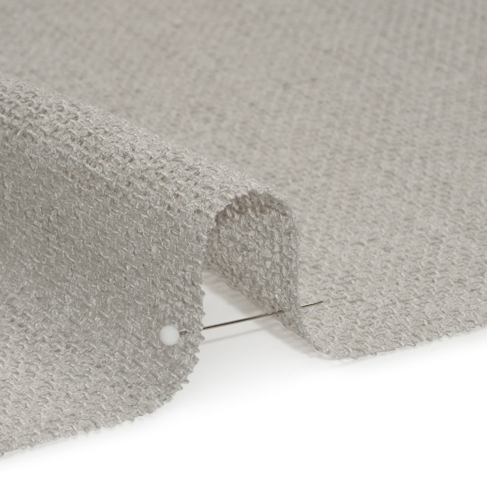 Boucle Burlap-Like Sheer Drapery Woven 118" - Pebble - British Imported Detail