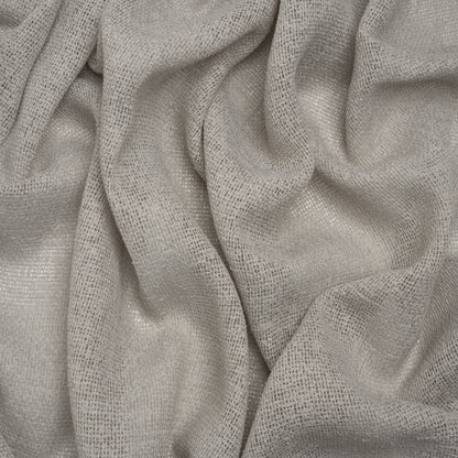 Boucle Burlap-Like Sheer Drapery Woven 118" - Pebble - British Imported