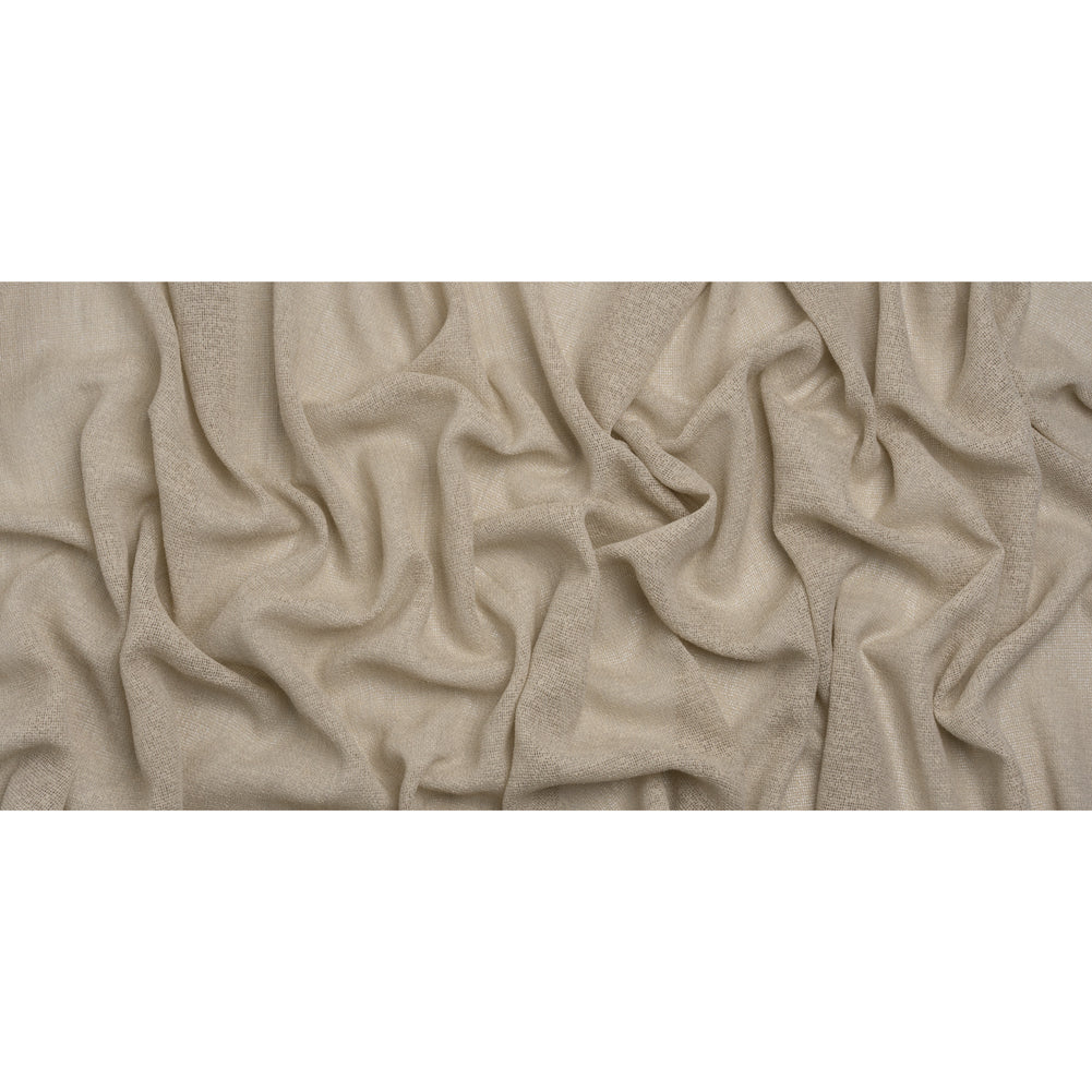 Boucle Burlap-Like Sheer Drapery Woven 118" - Putty - British Imported Full