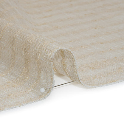 Boucle Striped Drapery Sheer Fabric 118" - Sand - British Imported Detail