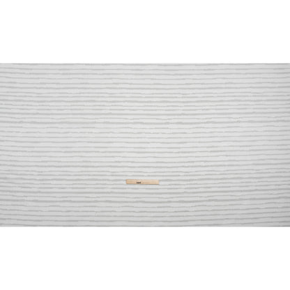 Boucle Striped Drapery Sheer Fabric 118" - Silver - British Imported Full