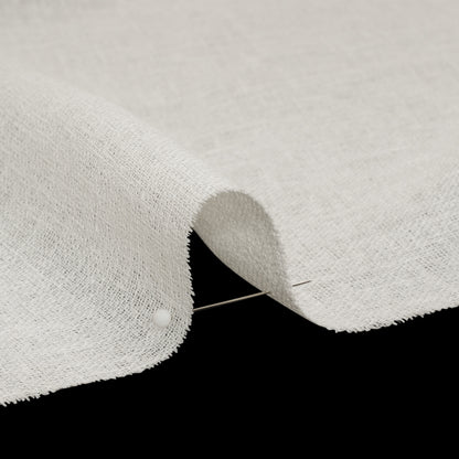 Slubbed Gauzy Drapery Sheer Fabric 118" - Ivory - British Imported Detail