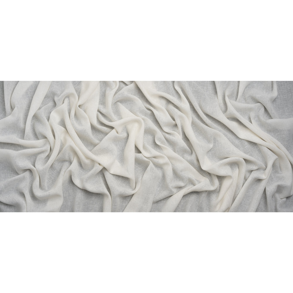 Slubbed Gauzy Drapery Sheer Fabric 118" - Ivory - British Imported Full
