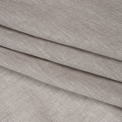 Slubbed Gauzy Drapery Sheer Fabric 118" - Pebble - British Imported Folded