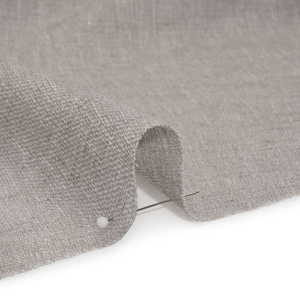 Slubbed Gauzy Drapery Sheer Fabric 118" - Pebble - British Imported Detail