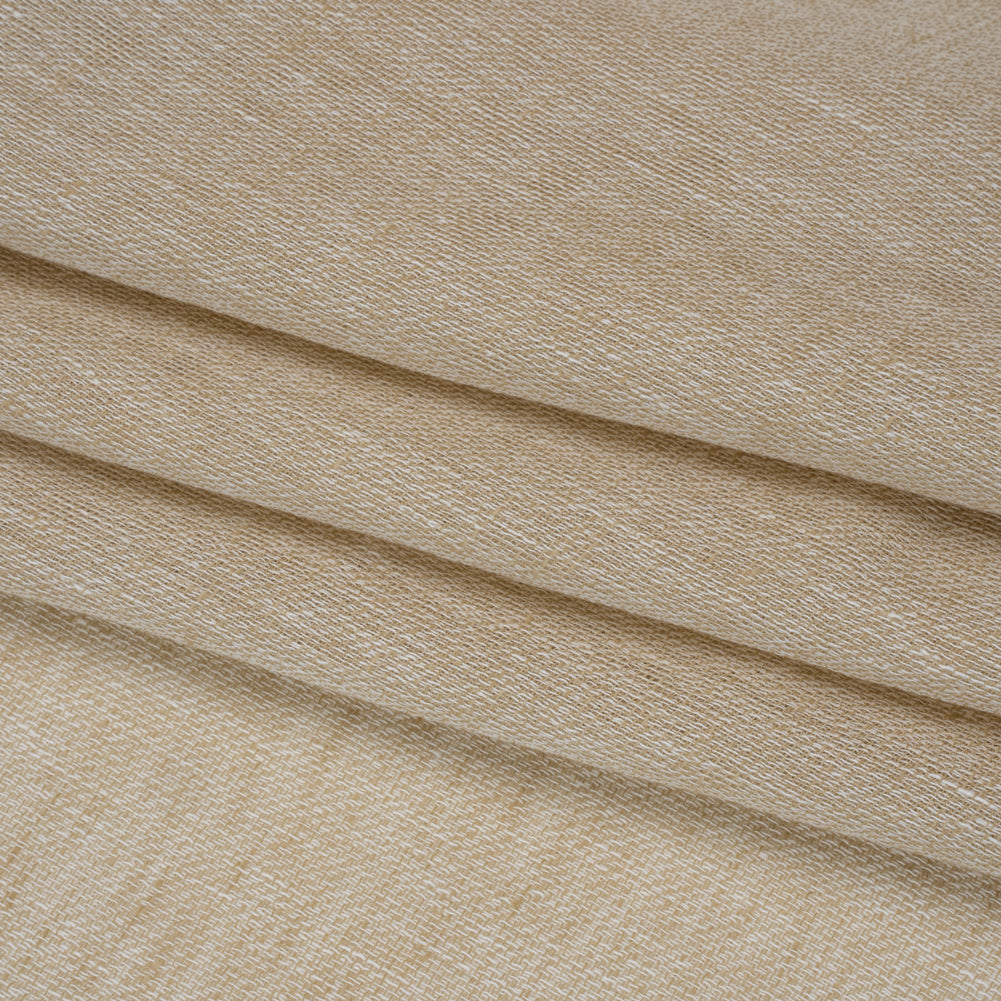 Slubbed Gauzy Drapery Sheer Fabric 118" - Sand - British Imported Folded