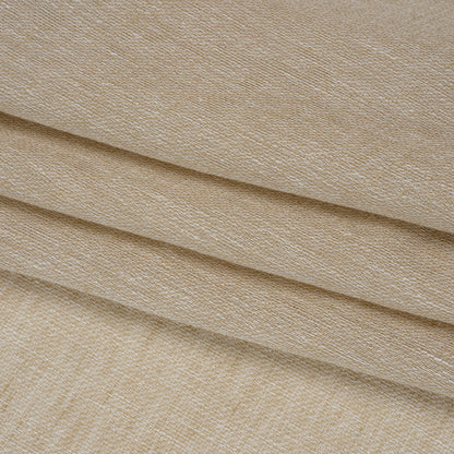 Slubbed Gauzy Drapery Sheer Fabric 118" - Sand - British Imported Folded