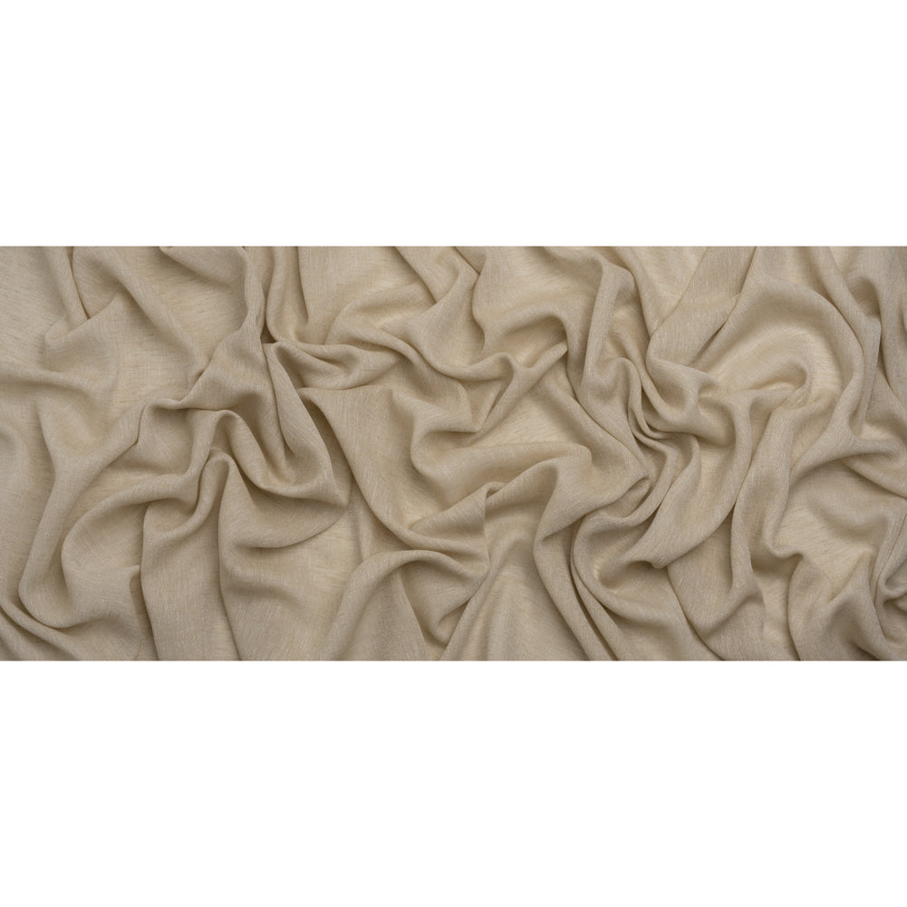 Slubbed Gauzy Drapery Sheer Fabric 118" - Sand - British Imported Full