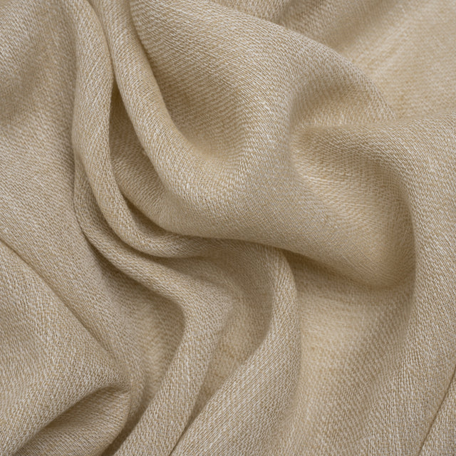 Slubbed Gauzy Drapery Sheer Fabric 118" - Sand - British Imported