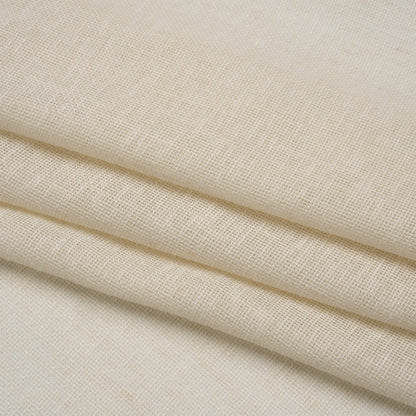 Slubbed Open Weave Drapery Sheer Fabric 118" - Linen - British Imported Folded