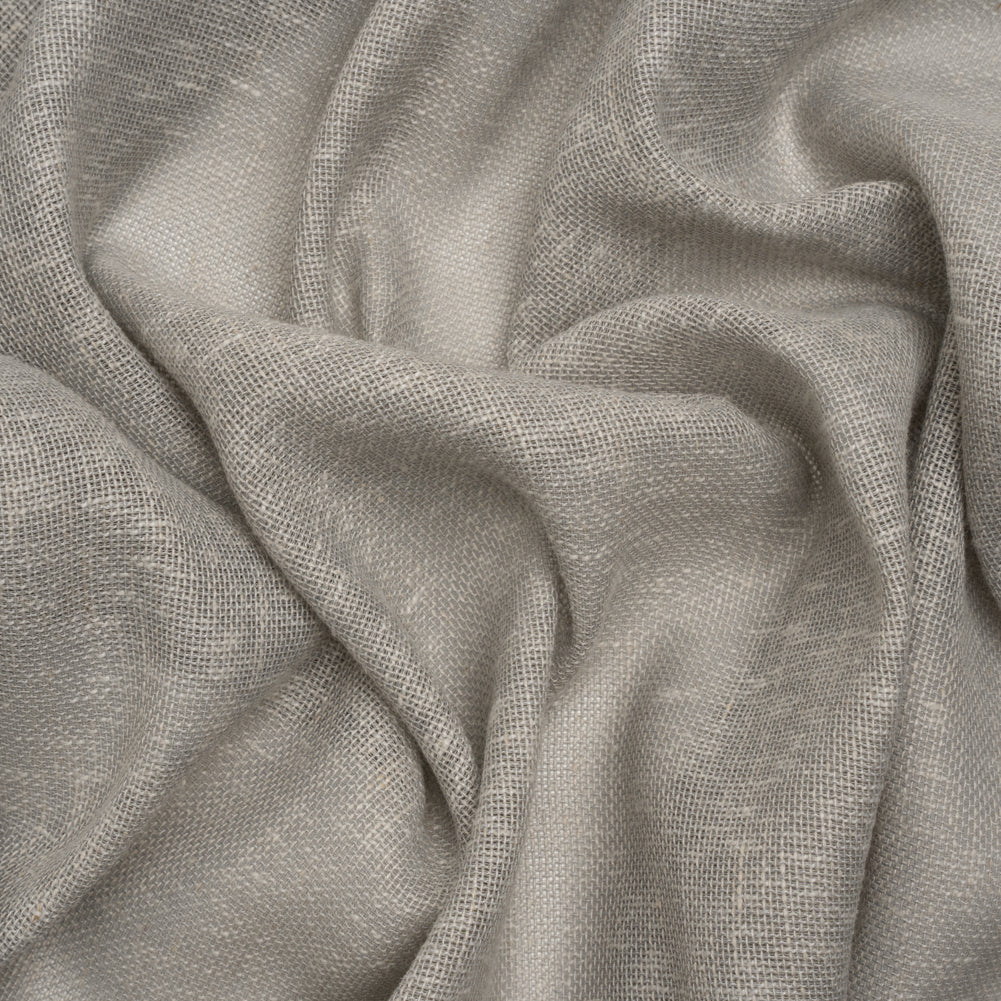 Slubbed Open Weave Drapery Sheer Fabric 118" - Pebble - British Imported