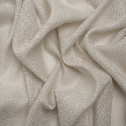 Slubbed Open Weave Drapery Sheer Fabric 118" - Putty - British Imported