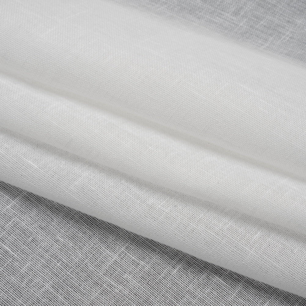 Recycled Polyester Soft Drapery Sheers Woven 118" - Ivory - British Imported Folded