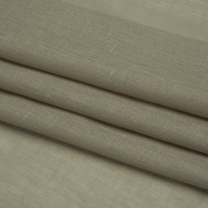 Recycled Polyester Soft Drapery Sheers Woven 118" - Olive - British Imported Folded