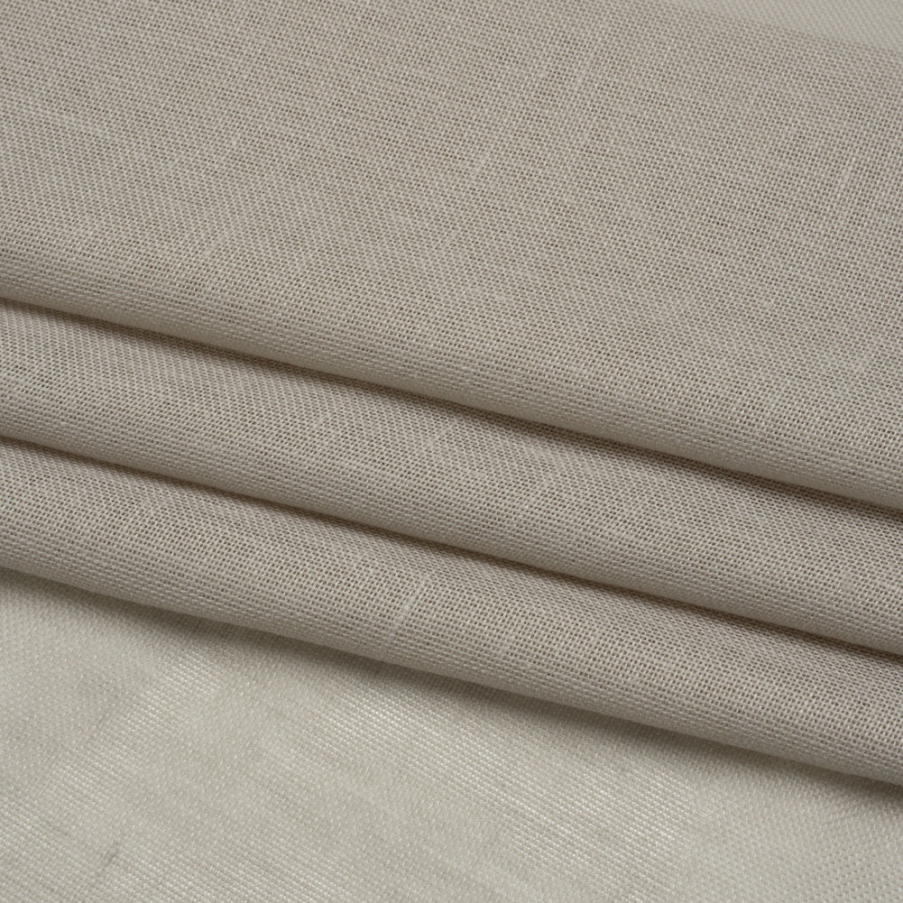 Recycled Polyester Soft Drapery Sheers Woven 118" - Pebble - British Imported Folded