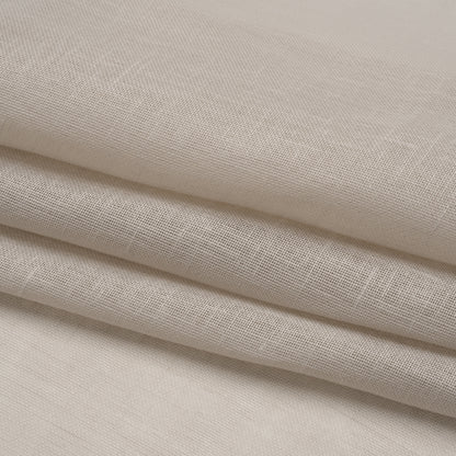 Recycled Polyester Soft Drapery Sheers Woven 118" - Putty - British Imported Folded