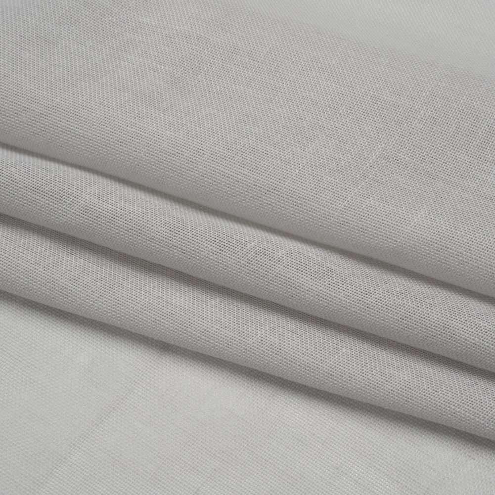 Recycled Polyester Soft Drapery Sheers Woven 118" - Silver - British Imported Folded