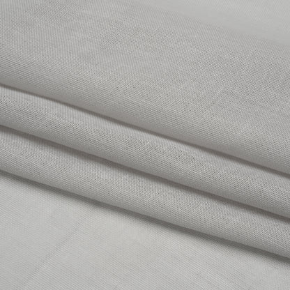 Recycled Polyester Soft Drapery Sheers Woven 118" - Silver - British Imported Folded