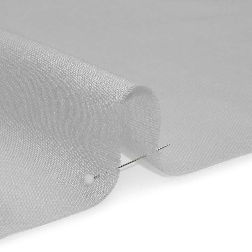 Recycled Polyester Soft Drapery Sheers Woven 118" - Silver - British Imported Detail