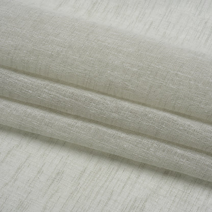 Linen Look Recycled Polyester Drapery Sheers Woven 118" - Aloe - British Imported Folded