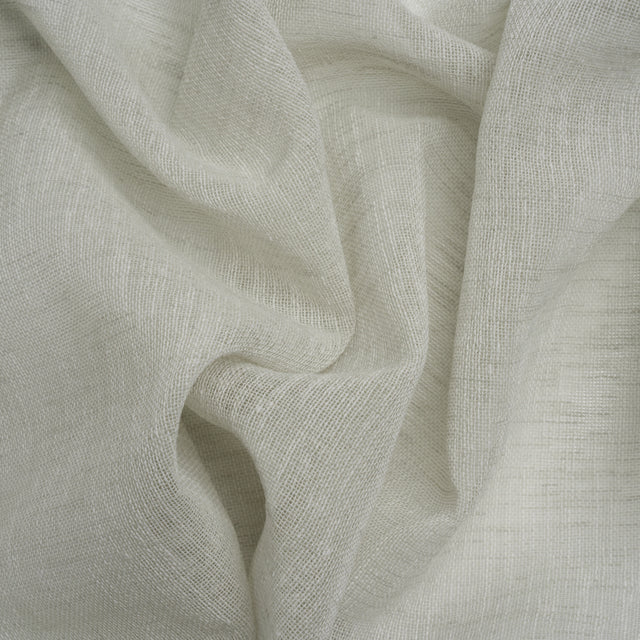 Linen Look Recycled Polyester Drapery Sheers Woven 118" - Aloe - British Imported