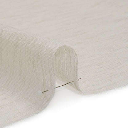 Linen Look Recycled Polyester Drapery Sheers Woven 118" - Ivory - British Imported Detail