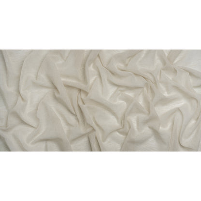 Linen Look Recycled Polyester Drapery Sheers Woven 118" - Ivory - British Imported Full