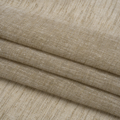 Linen Look Recycled Polyester Drapery Sheers Woven 118" - Olive - British Imported Folded