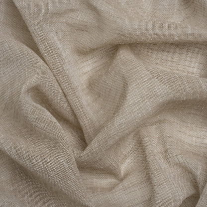 Linen Look Recycled Polyester Drapery Sheers Woven 118" - Putty - British Imported