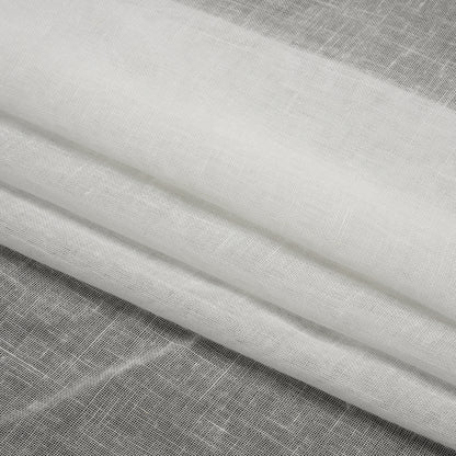 Gauzy Linen Blend Drapery Sheers Woven 118" - Chalk - British Imported Folded
