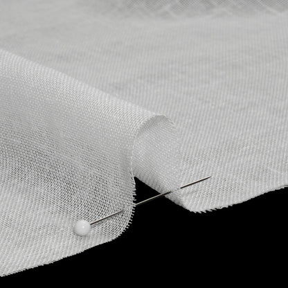 Gauzy Linen Blend Drapery Sheers Woven 118" - Chalk - British Imported Detail