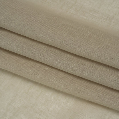 Gauzy Linen Blend Drapery Sheers Woven 118" - Driftwood - British Imported Folded
