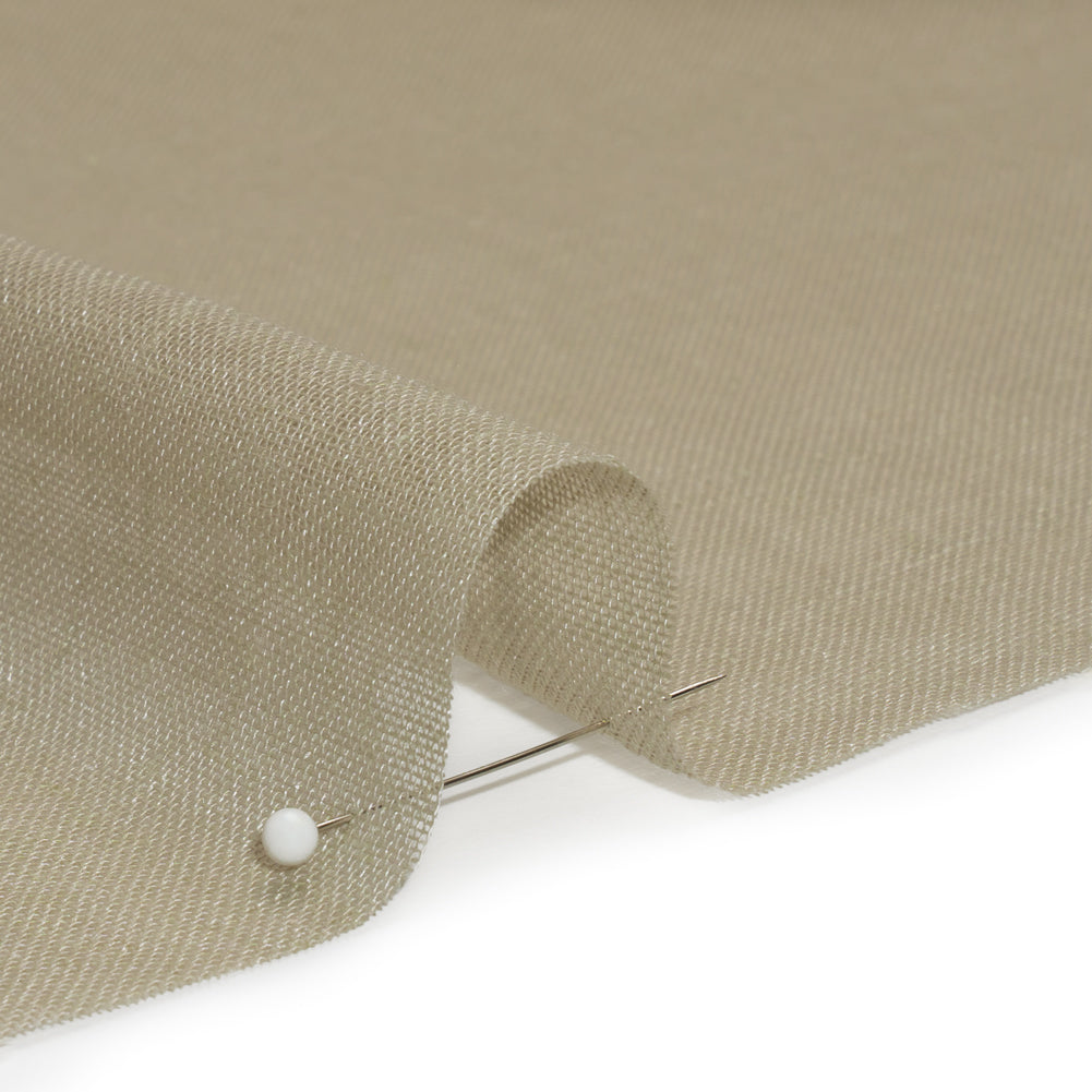Gauzy Linen Blend Drapery Sheers Woven 118" - Driftwood - British Imported Detail
