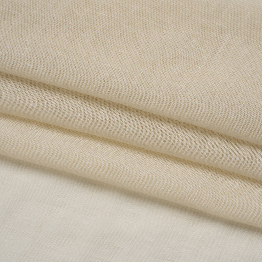 Gauzy Linen Blend Drapery Sheers Woven 118" - Linen - British Imported Folded