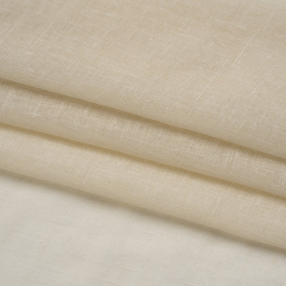 Gauzy Linen Blend Drapery Sheers Woven 118" - Linen - British Imported Folded