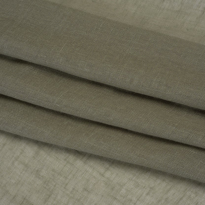 Gauzy Linen Blend Drapery Sheers Woven 118" - Olive - British Imported Folded