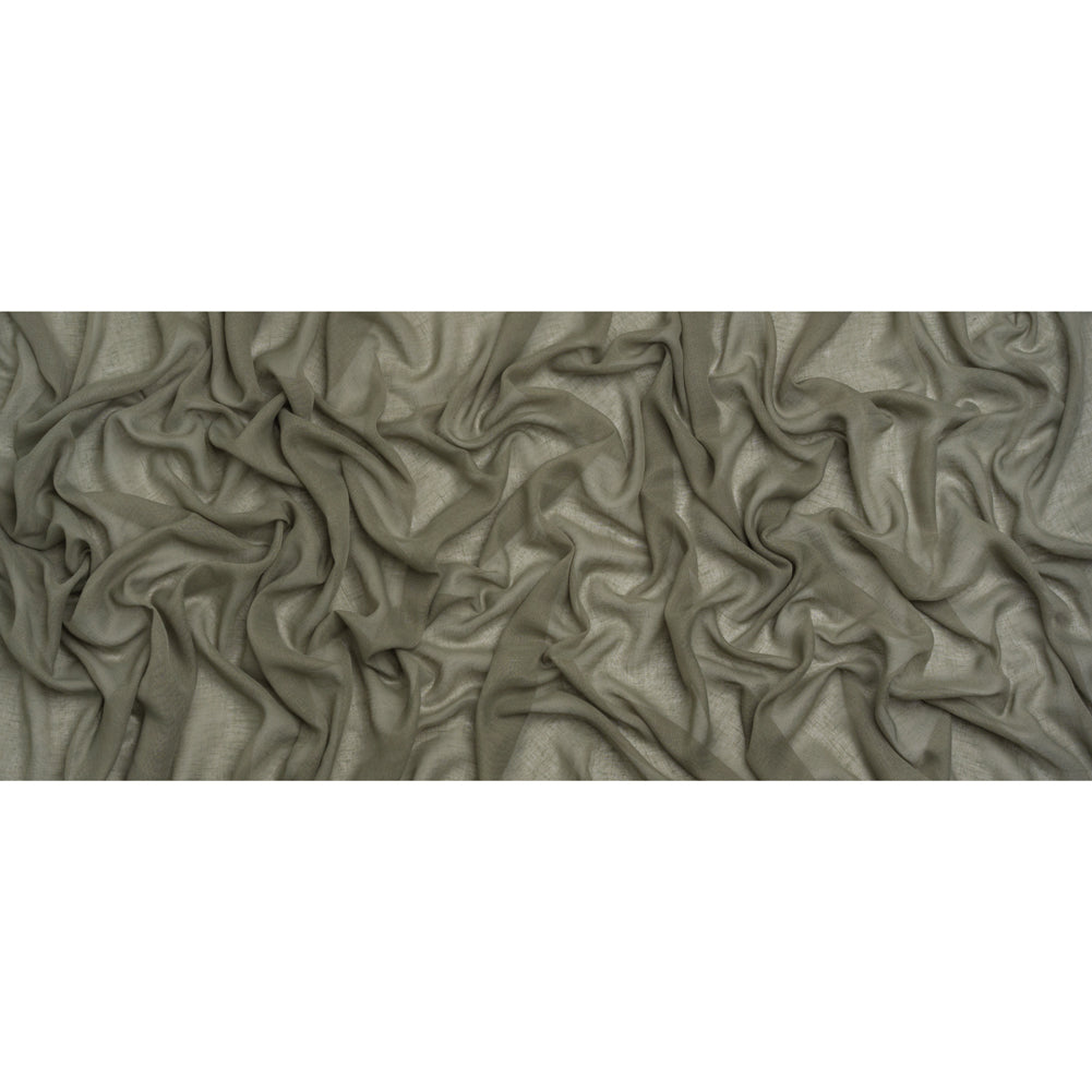 Gauzy Linen Blend Drapery Sheers Woven 118" - Olive - British Imported Full