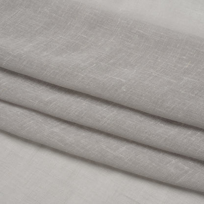 Gauzy Linen Blend Drapery Sheers Woven 118" - Pebble - British Imported Folded