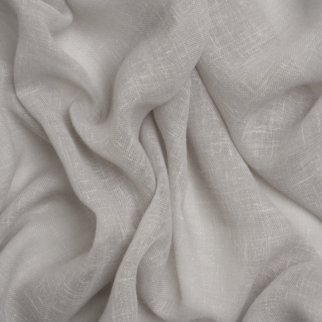 Gauzy Linen Blend Drapery Sheers Woven 118" - Pebble - British Imported