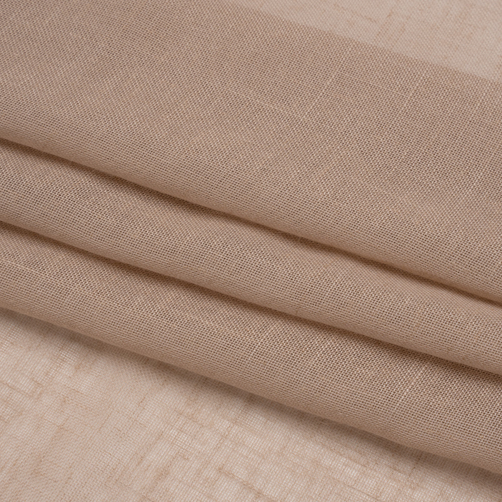 Gauzy Linen Blend Drapery Sheers Woven 118" - Quartz - British Imported Folded